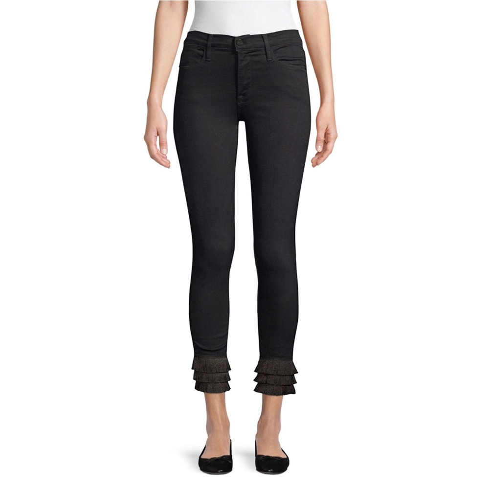 NWT Frame Le High Fringe Crop Skinny Jeans size 25